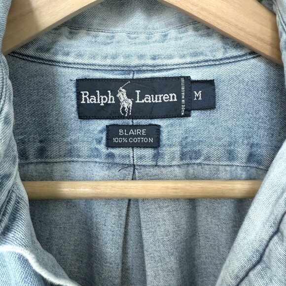 Polo by Ralph Lauren Light Blue Denim Shirt - Picture 5 of 13